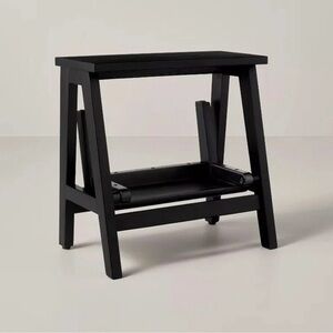 18" Wood Kitchen Folding Step Stool Black - Hearth & Hand™ with Magnolia NEW!